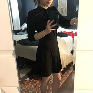 H&M Black Button Up Dress